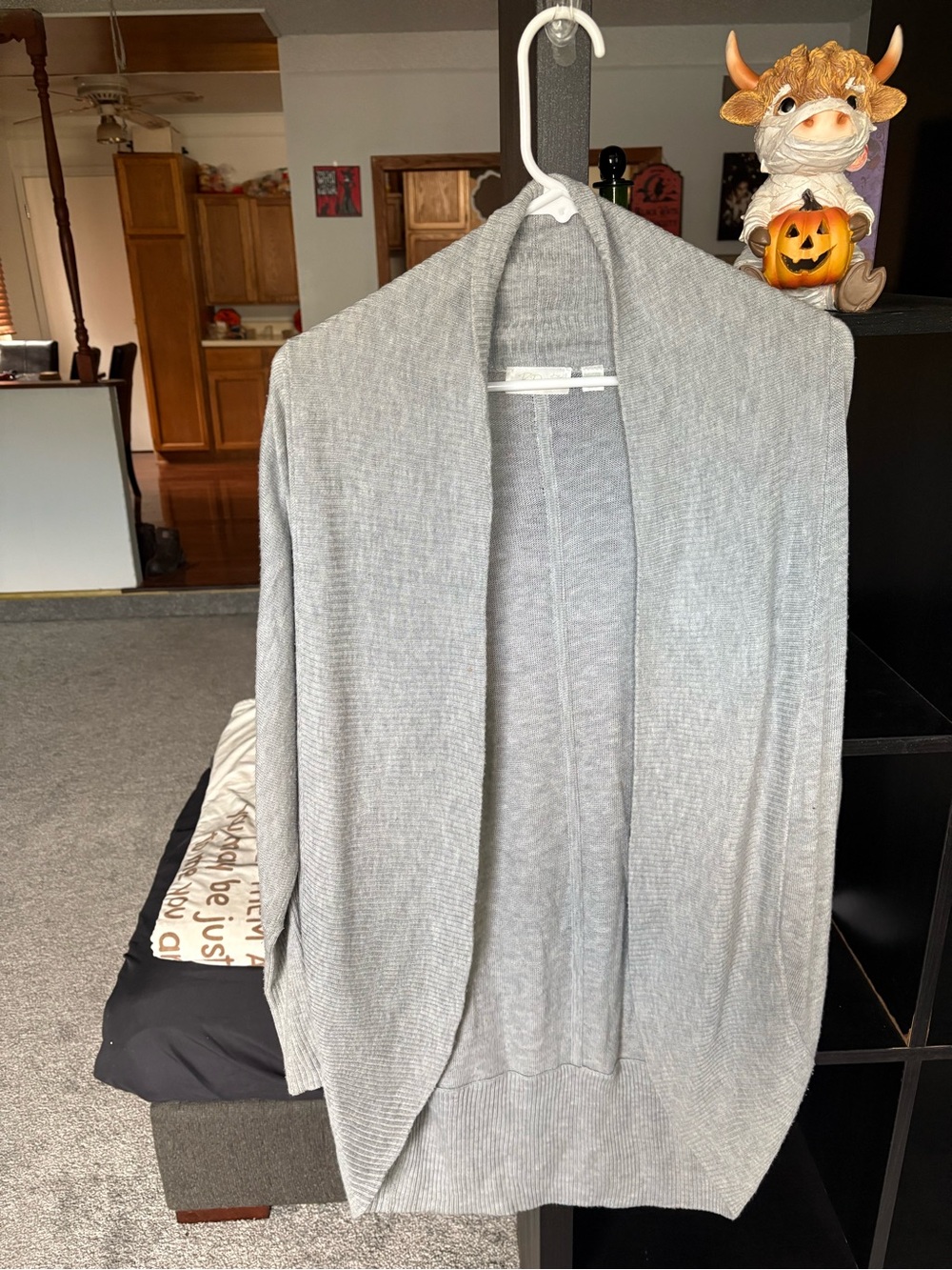 RD Style Light Gray Open-Front Women's Cardigan